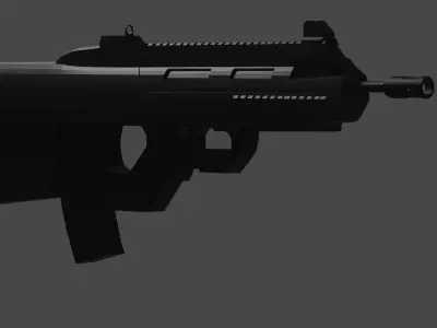Lowpoly F2000 model gun Low-poly 3D model
