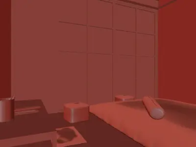 Industrial Bedroom 3D model
