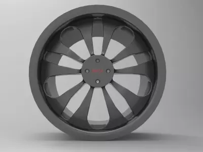 Tire and rim  Free 3D model