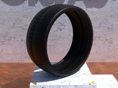 ORTAS TIRE NO 45 GAME READY Low-poly 3D model