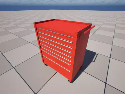 Toolbox Cabinet Game Ready PBR Low-poly 3D model