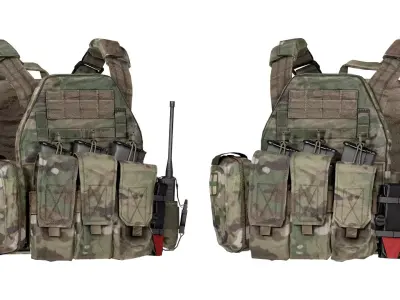 WARTECH TV 110 LBS PLATE CARRIER VEST Low-poly 3D model