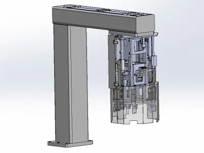 Semiconductor chip turret testing and sorting machine 3D model