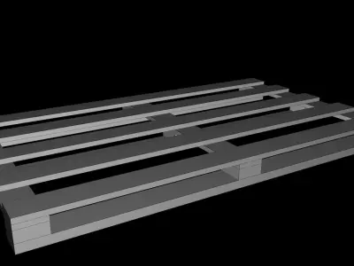 Pallet wooden Low-poly 3D model shop