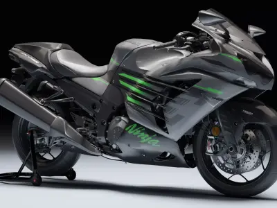 Kawasaki Ninja ZX 14R 2021 Low-poly 3D model