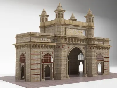 Gateway of india 3D model purchase