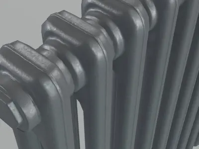Classic Cast Iron Radiator 2C10 Low-poly 3D model