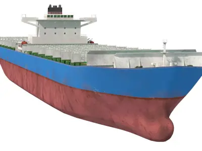 Cargo ship Low-poly AP Low-poly 3D model