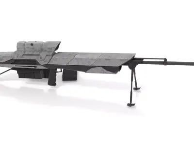 Sci fi sniper rifle Free low-poly 3D model