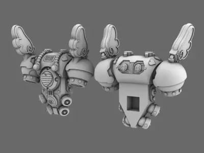 Pride Marines V10 Winged Back Pack 3D print model