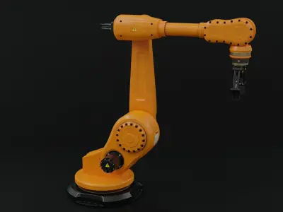 Industrial robot arm clean 3D model