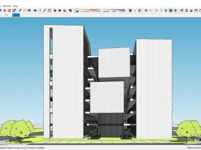 Sketchup Office building H8 3D model