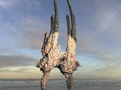 Alien Monolith Shard Arch 3D model
