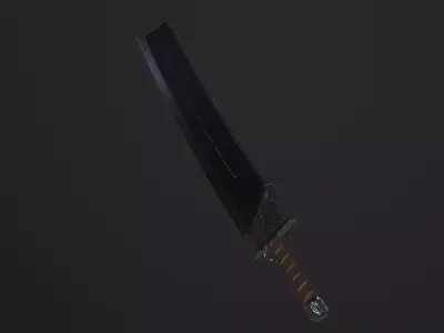 Fantasy Broadsword PBR  Low-poly 3D model