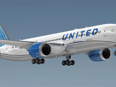 Boeing 787-9 United Airlines 3D model