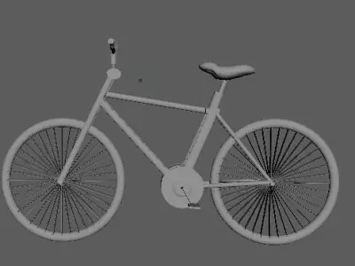 bicycle Low-poly 3D model 6