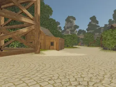 Mountain Village Pathway 3D model