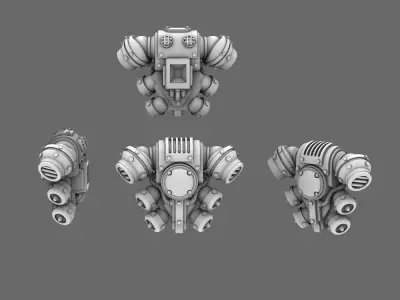 Space Knights V5 Defiance Backpack 3D print model