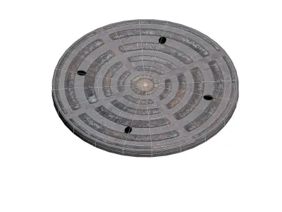 Manhole cover Low-poly 3D model purchase