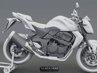 KAWASAKI Z-750 Corona Renderer 3D model