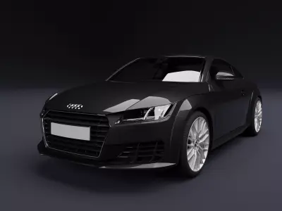 Audi TT Black Metallic 3D model