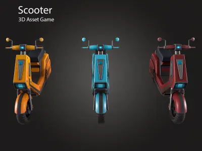 Scooter Low-poly 3D model shop
