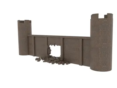 Ruined Castle Low-poly 3D model