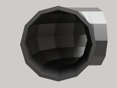 Building Roof Vent Metallic Material  Free low-poly 3D model