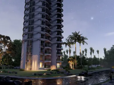Highrise Building 02 3D model