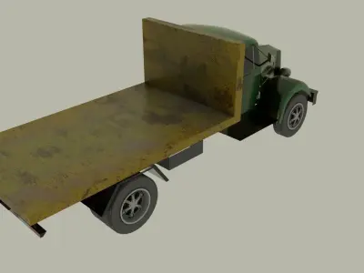 White Truck Low-poly 3D model