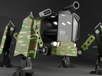 4 Leg Mech Free 3D model
