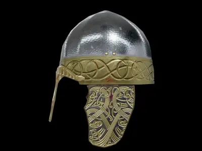Viking Helmet Spangenhelm Low-poly 3D model