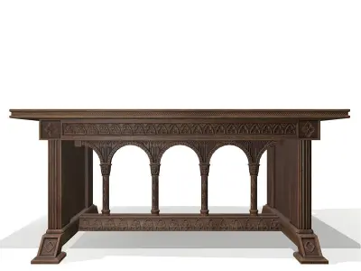 Gothic Table Low-poly 3D model
