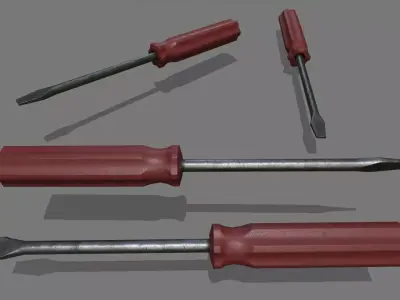 screwdriver Low-poly 3D model 29