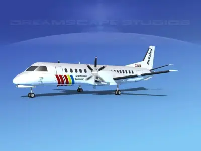 SAAB 2000 Swelink 3D model