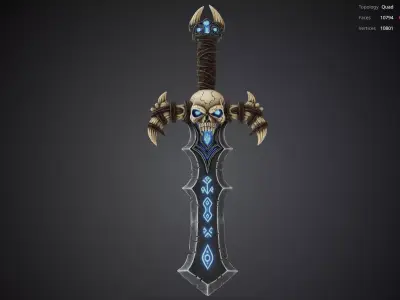 Skull Sword 3D model purchase