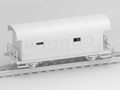 A railway carriage from 1985 3D model