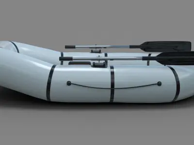 Inflatable Row Boat 3D model