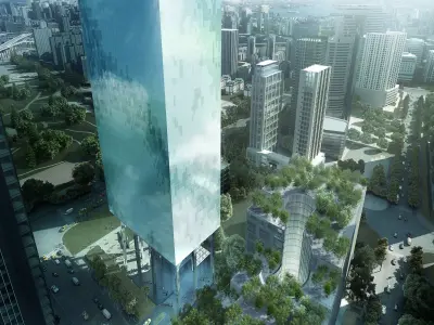3Dmax fashion city commercial square building 263 3D model