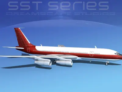 Boeing 707-320 SS Corporate 2 3D model