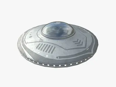 Alien Spaceship UFO B01 Steel - Sci Fi Spacecraft Design Low-poly 3D model