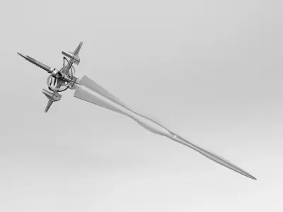 sci fi sword 2 Free 3D model