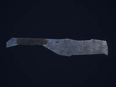 Apocalyptic Knife Low-poly 3D model purchase