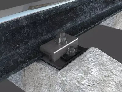railway rails section  3D model
