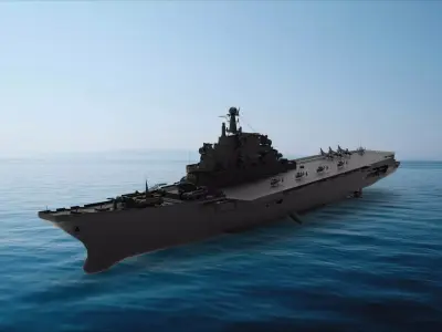 Kiev-class aircraft carrier 3D model