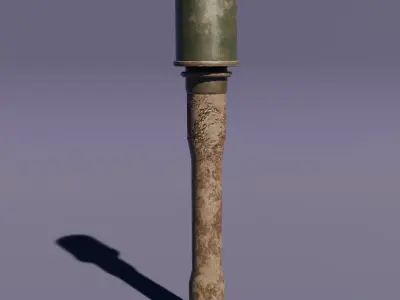 M24 World War 2 German Grenade Low Poly Game Ready Asset Low-poly 3D model