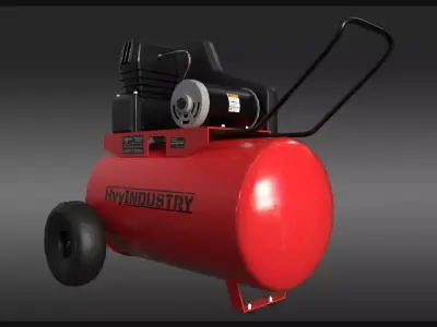 Air Compressor Low-poly 3D model 5