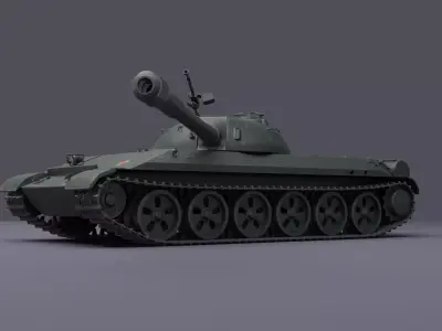 WZ-113 chinese heavy tank 3D model