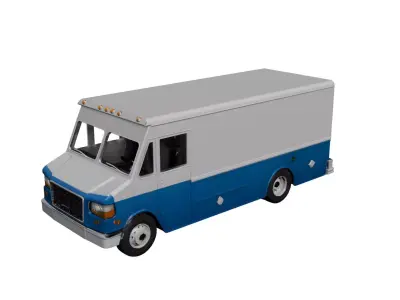 Generic Cargo Distribution Delivery Van 3D Model 04 3D model