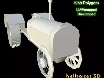 Tractor Low-poly 3D model purchase